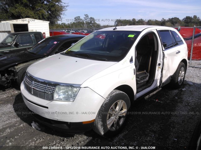 2LMDJ6JC8ABJ01362 - 2010 LINCOLN MKX WHITE photo 2