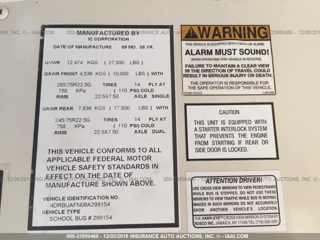 4DRBUAFN06A299154 - 2006 IC CORPORATION 3000 未知 照片 9