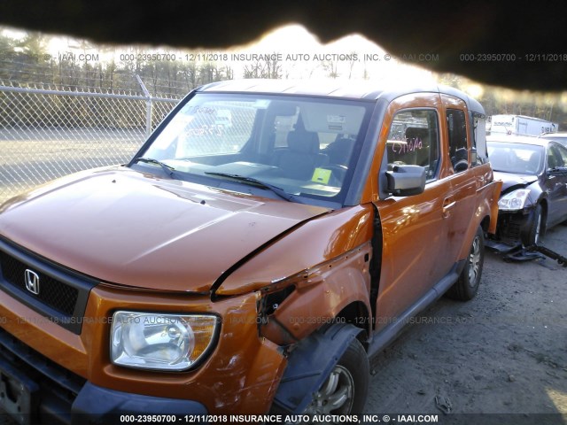 5J6YH28786L007336 - 2006 HONDA ELEMENT EX ORANGE photo 2