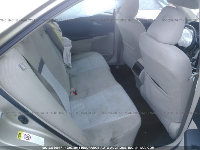 4T1BF1FK4CU039995 - 2012 TOYOTA CAMRY SE/LE/XLE TAN photo 8