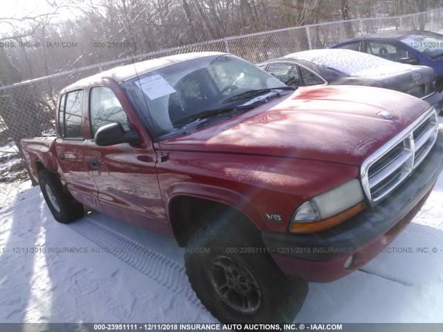 1B7HG2AX81S293495 - 2001 DODGE DAKOTA QUAD RED photo 1