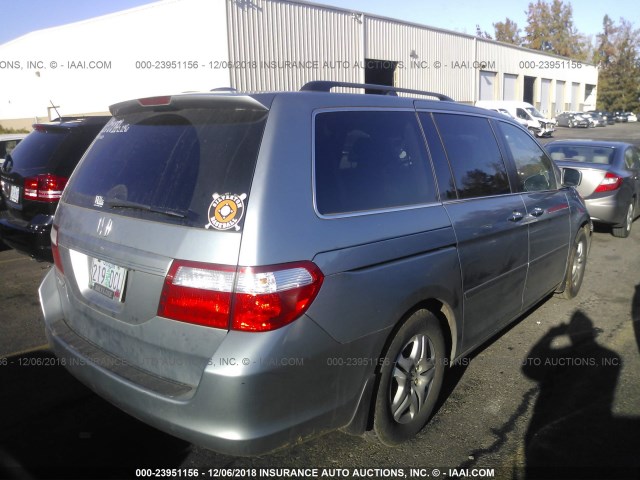 5FNRL387X7B053253 - 2007 HONDA ODYSSEY EXL GRAY photo 4