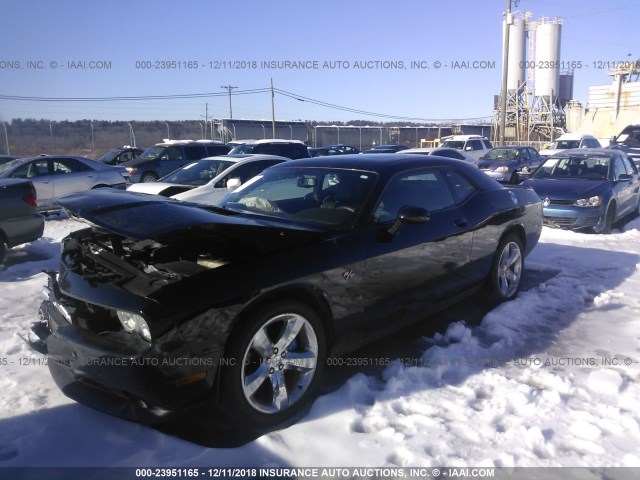 2C3CDYAG2CH128160 - 2012 DODGE CHALLENGER SXT BLACK photo 2