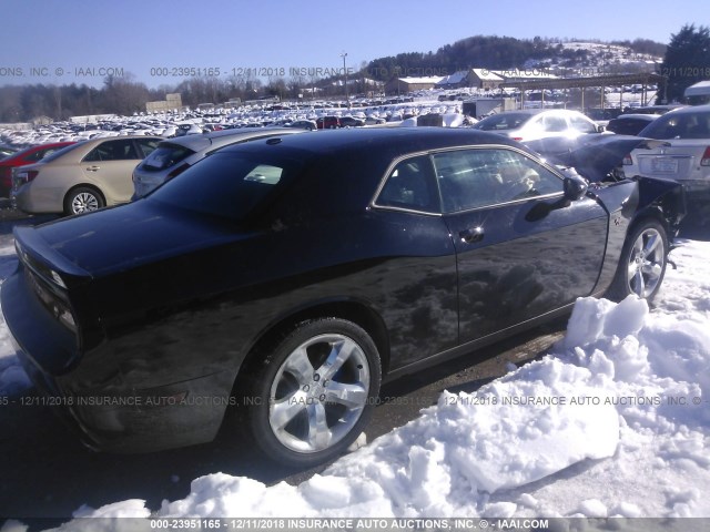 2C3CDYAG2CH128160 - 2012 DODGE CHALLENGER SXT BLACK photo 4