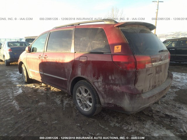 5TDZA22C65S222022 - 2005 TOYOTA SIENNA XLE/XLE LIMITED MAROON photo 3