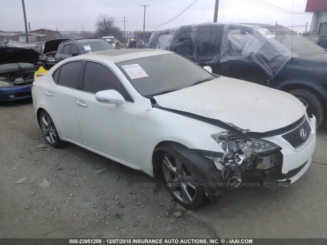 JTHBF5C23A2096566 - 2010 LEXUS IS 250 WHITE photo 1