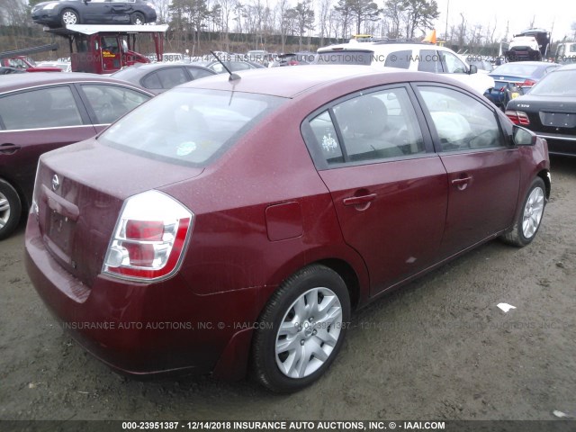 3N1AB61E38L758167 - 2008 NISSAN SENTRA 2.0/2.0S/2.0SL RED photo 4