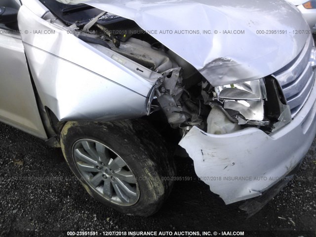 2FMDK3JC9ABB12961 - 2010 FORD EDGE SEL SILVER photo 6