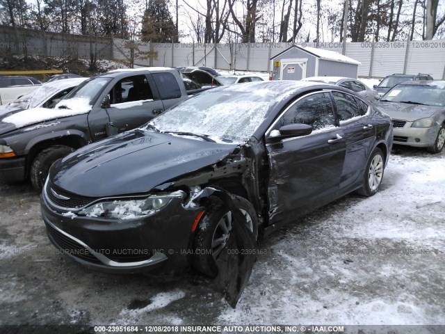 1C3CCCAB0FN741500 - 2015 CHRYSLER 200 LIMITED GRAY photo 2