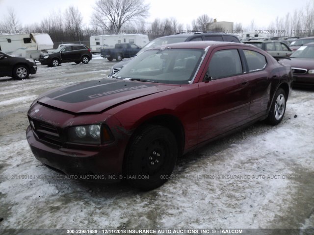 2B3KA43R06H266325 - 2006 DODGE CHARGER SE/SXT RED photo 2