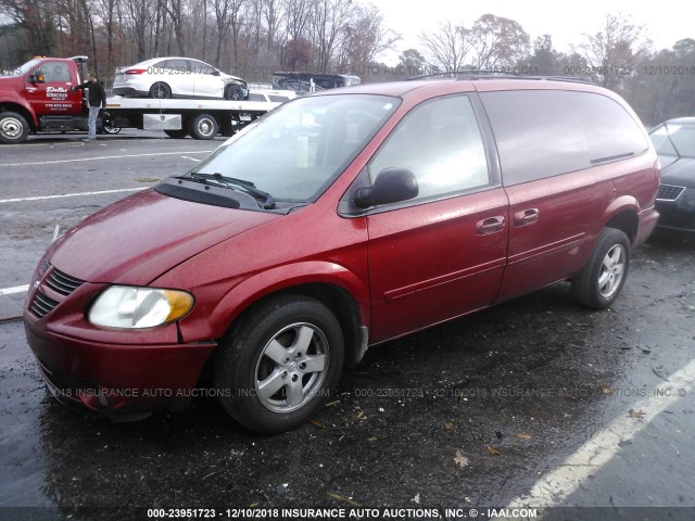 2D4GP44L47R101227 - 2007 DODGE GRAND CARAVAN SXT RED photo 2