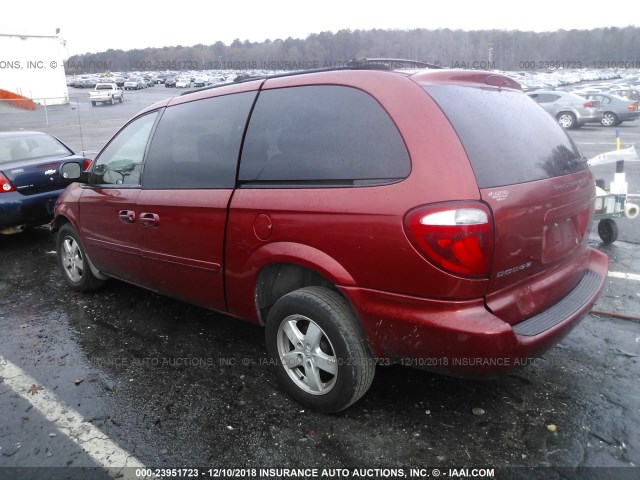 2D4GP44L47R101227 - 2007 DODGE GRAND CARAVAN SXT RED photo 3