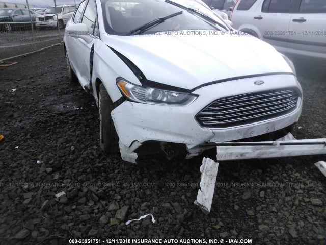 3FA6P0LU6ER272392 - 2014 FORD FUSION SE HYBRID WHITE photo 6