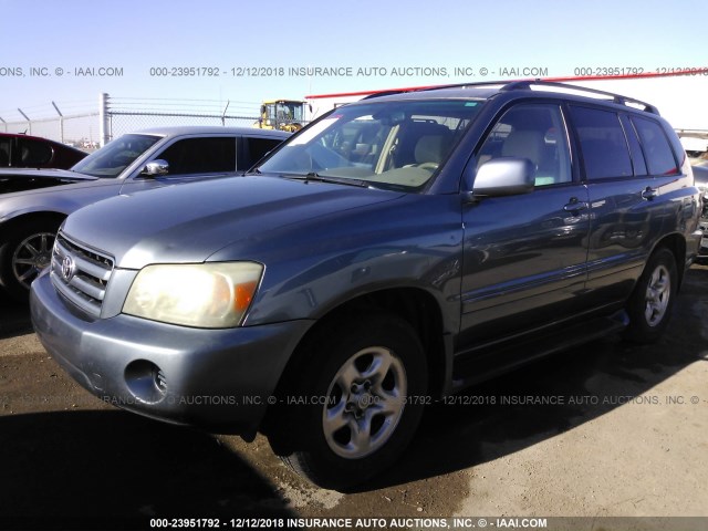 JTEDP21A540008614 - 2004 TOYOTA HIGHLANDER LIMITED BLUE photo 2