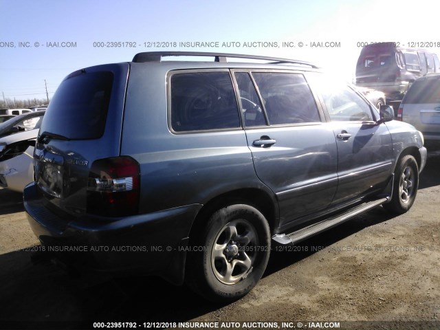 JTEDP21A540008614 - 2004 TOYOTA HIGHLANDER LIMITED BLUE photo 4