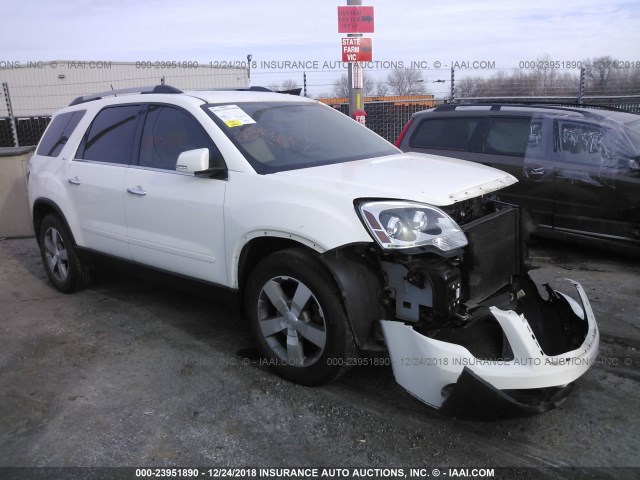 1GKKRRED1BJ245230 - 2011 GMC ACADIA SLT-1 WHITE photo 1