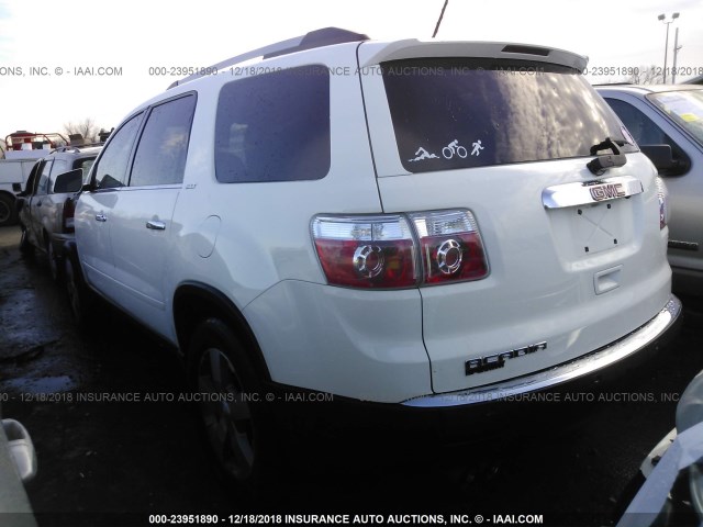 1GKKRRED1BJ245230 - 2011 GMC ACADIA SLT-1 WHITE photo 3