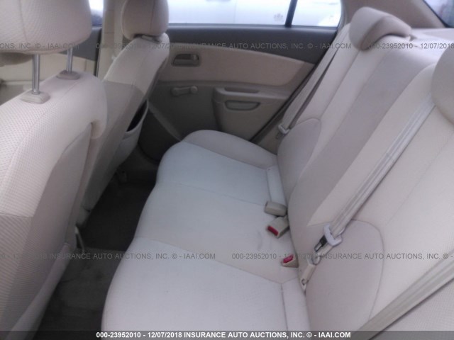 KNADE123666150973 - 2006 KIA RIO WHITE photo 8