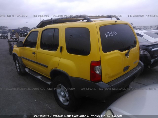 5N1ED28T53C689603 - 2003 NISSAN XTERRA XE/SE YELLOW photo 3