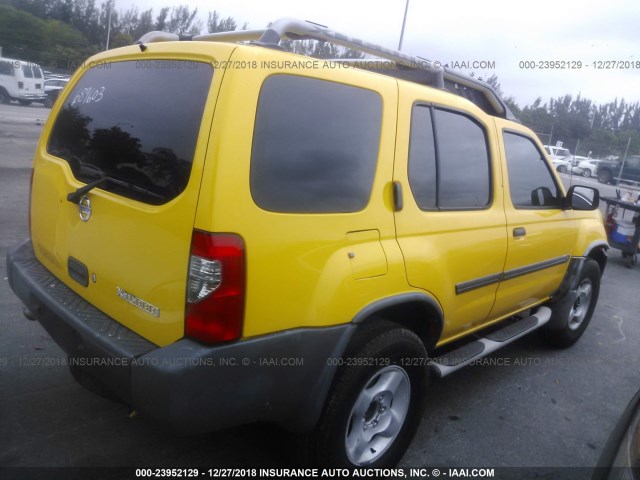 5N1ED28T53C689603 - 2003 NISSAN XTERRA XE/SE YELLOW photo 4