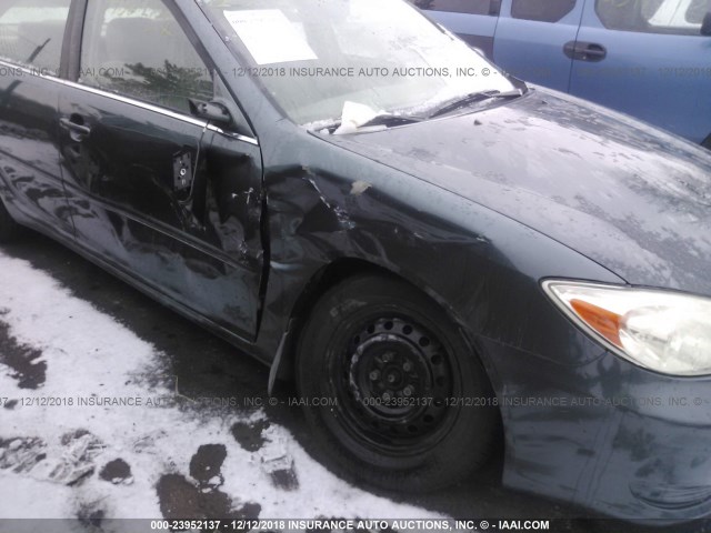 4T1BE32K12U550132 - 2002 TOYOTA CAMRY LE/XLE/SE GREEN photo 6
