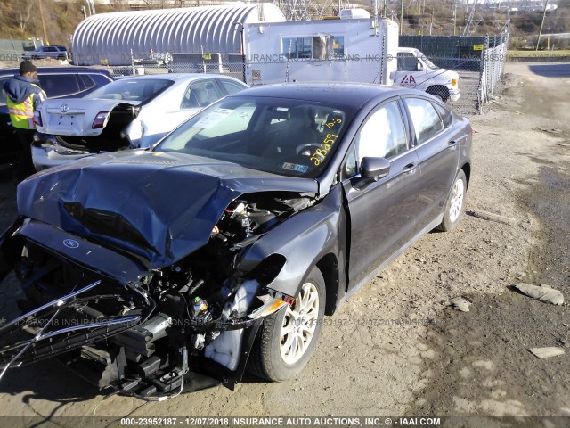 3FA6P0G71FR273259 - 2015 FORD FUSION S GRAY photo 2