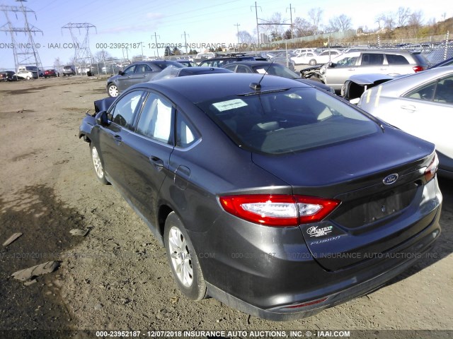 3FA6P0G71FR273259 - 2015 FORD FUSION S GRAY photo 3