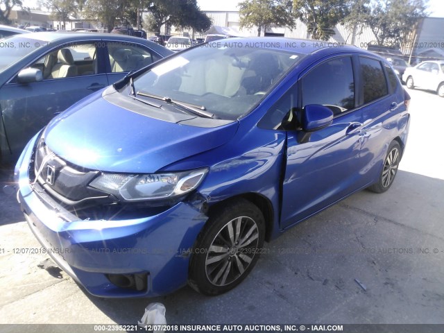 3HGGK5H82FM723730 - 2015 HONDA FIT EX/EXL BLUE photo 2