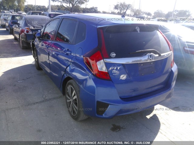 3HGGK5H82FM723730 - 2015 HONDA FIT EX/EXL BLUE photo 3