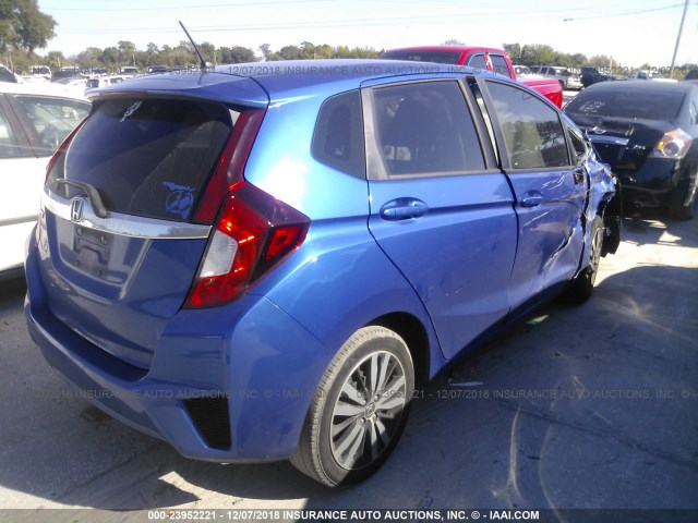 3HGGK5H82FM723730 - 2015 HONDA FIT EX/EXL BLUE photo 4