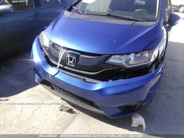 3HGGK5H82FM723730 - 2015 HONDA FIT EX/EXL BLUE photo 6