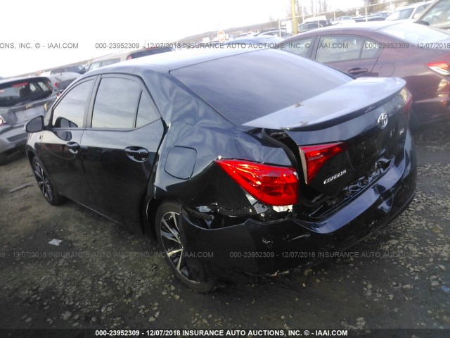 2T1BURHE2JC006441 - 2018 TOYOTA COROLLA L/LE/XLE/SE/XSE Dark Blue photo 3