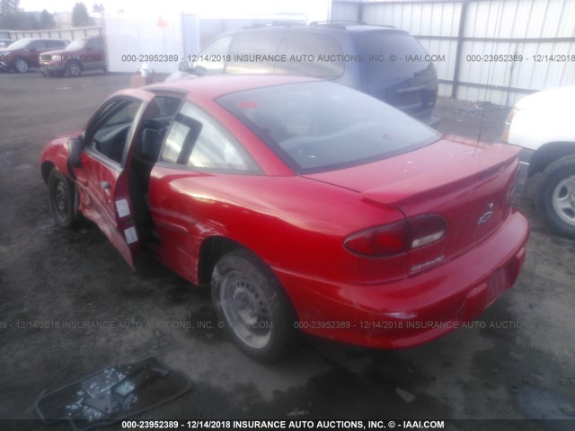 1G1JC1243X7281030 - 1999 CHEVROLET CAVALIER RS RED photo 3