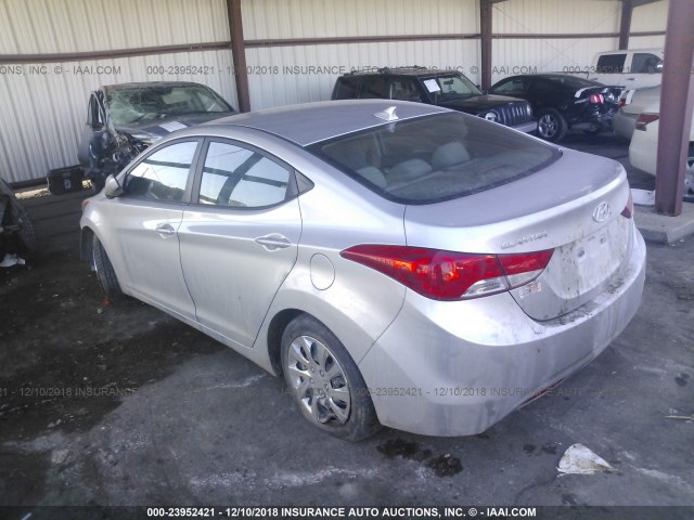 5NPDH4AE8BH029778 - 2011 HYUNDAI ELANTRA GLS/LIMITED SILVER photo 3