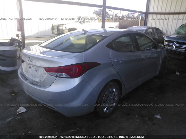 5NPDH4AE8BH029778 - 2011 HYUNDAI ELANTRA GLS/LIMITED SILVER photo 4