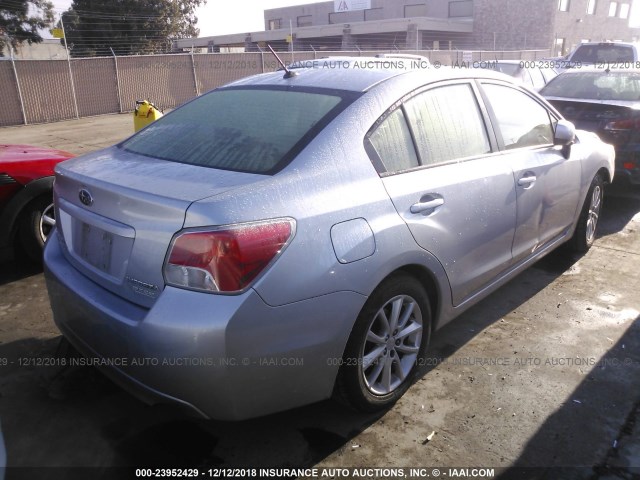 JF1GJAC6XDH023705 - 2013 SUBARU IMPREZA PREMIUM SILVER photo 4