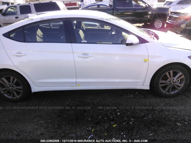 5NPD84LF9JH337580 - 2018 HYUNDAI ELANTRA SEL/VALUE/LIMITED WHITE photo 6