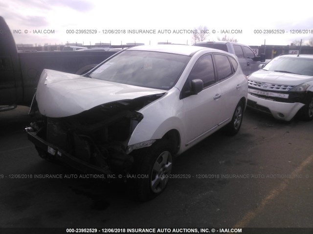 JN8AS5MV5DW102189 - 2013 NISSAN ROGUE S/SV WHITE photo 2