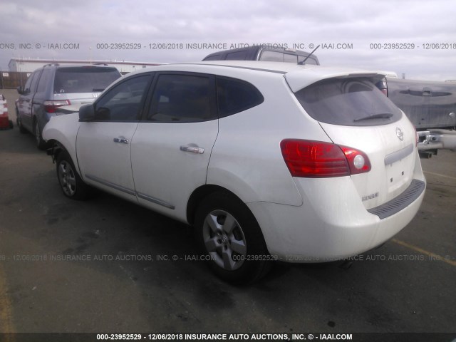 JN8AS5MV5DW102189 - 2013 NISSAN ROGUE S/SV WHITE photo 3