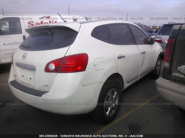 JN8AS5MV5DW102189 - 2013 NISSAN ROGUE S/SV WHITE photo 4