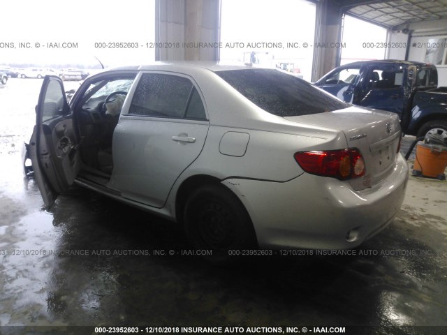 1NXBU4EE7AZ344729 - 2010 TOYOTA COROLLA S/LE/XLE SILVER photo 3