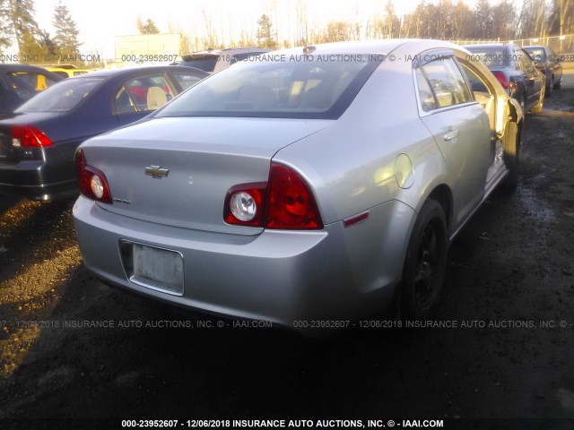 1G1ZB5EB2A4119180 - 2010 CHEVROLET MALIBU LS SILVER photo 4