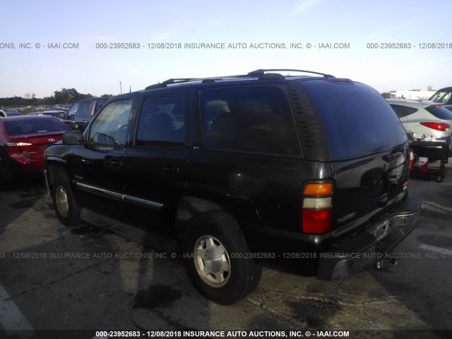 1GKEC13T15R142227 - 2005 GMC YUKON BLACK photo 3