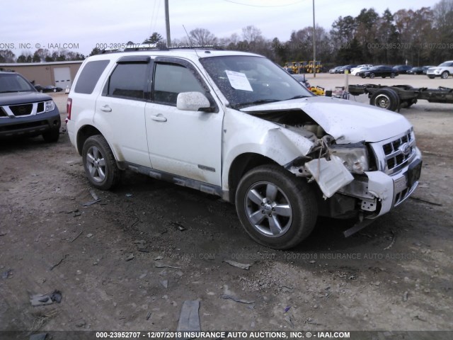 1FMCU04178KC07372 - 2008 FORD ESCAPE LIMITED WHITE photo 1