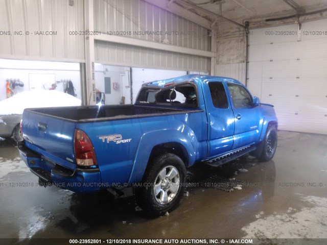 5TEUU42N65Z056425 - 2005 TOYOTA TACOMA ACCESS CAB ლურჯი ფოტო 4
