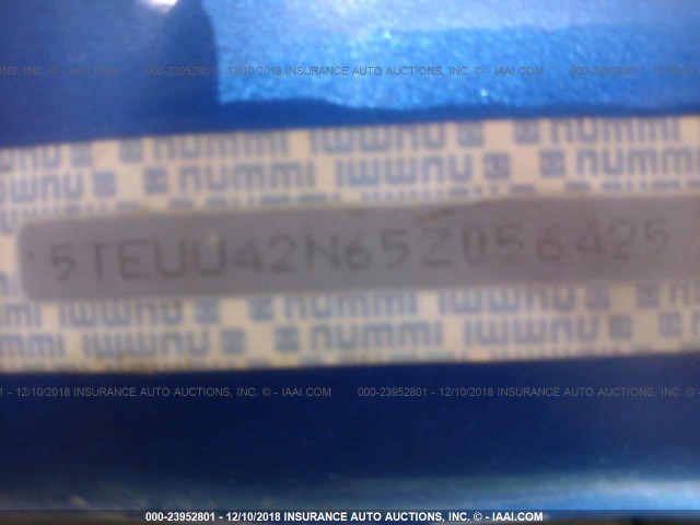 5TEUU42N65Z056425 - 2005 TOYOTA TACOMA ACCESS CAB BLUE photo 9