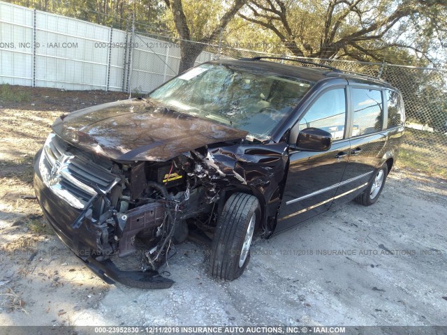 2D4RN5D15AR389978 - 2010 DODGE GRAND CARAVAN SXT BLACK photo 2