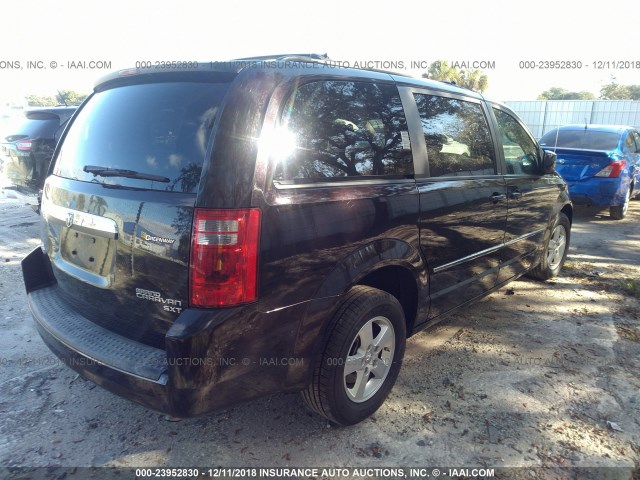 2D4RN5D15AR389978 - 2010 DODGE GRAND CARAVAN SXT BLACK photo 4