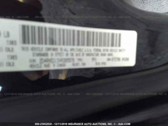 2D4RN5D15AR389978 - 2010 DODGE GRAND CARAVAN SXT BLACK photo 9