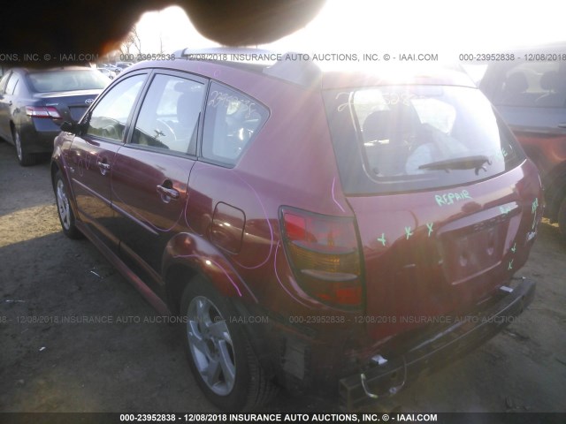 5Y2SL65867Z401270 - 2007 PONTIAC VIBE MAROON photo 3